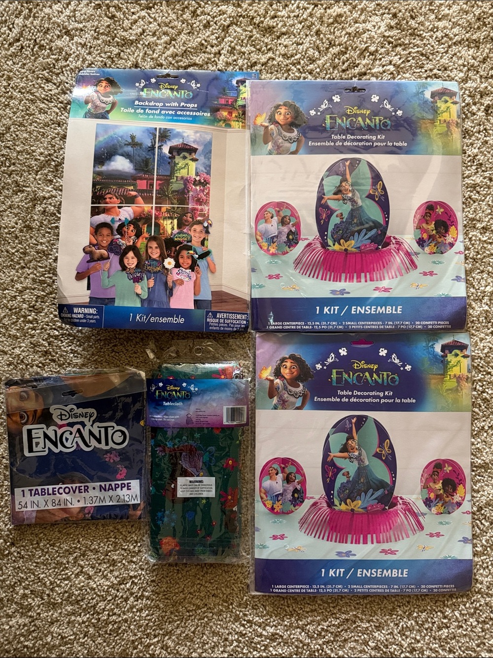 Disney Encanto Party Decor Kit - Pink, Teal, Purple Accents